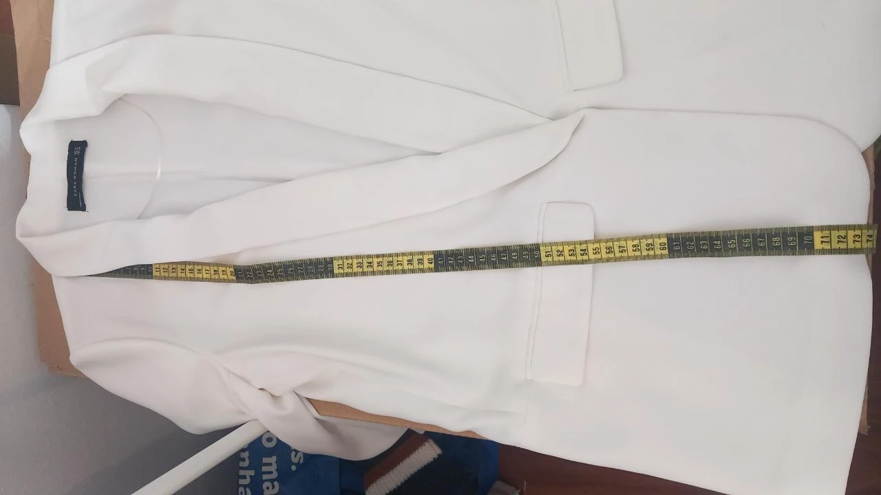 Blazer blanco sin botones, Zara, talla M | Veste blanche fluide – photo 13
